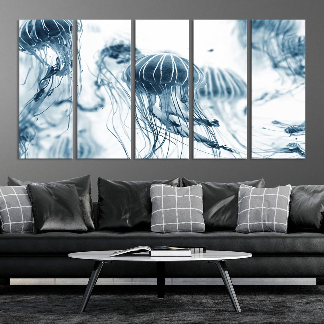 Abstract Jellyfish Wall Art Canvas Print