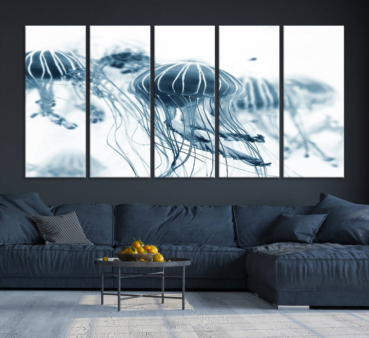 Abstract Jellyfish Wall Art Canvas Print