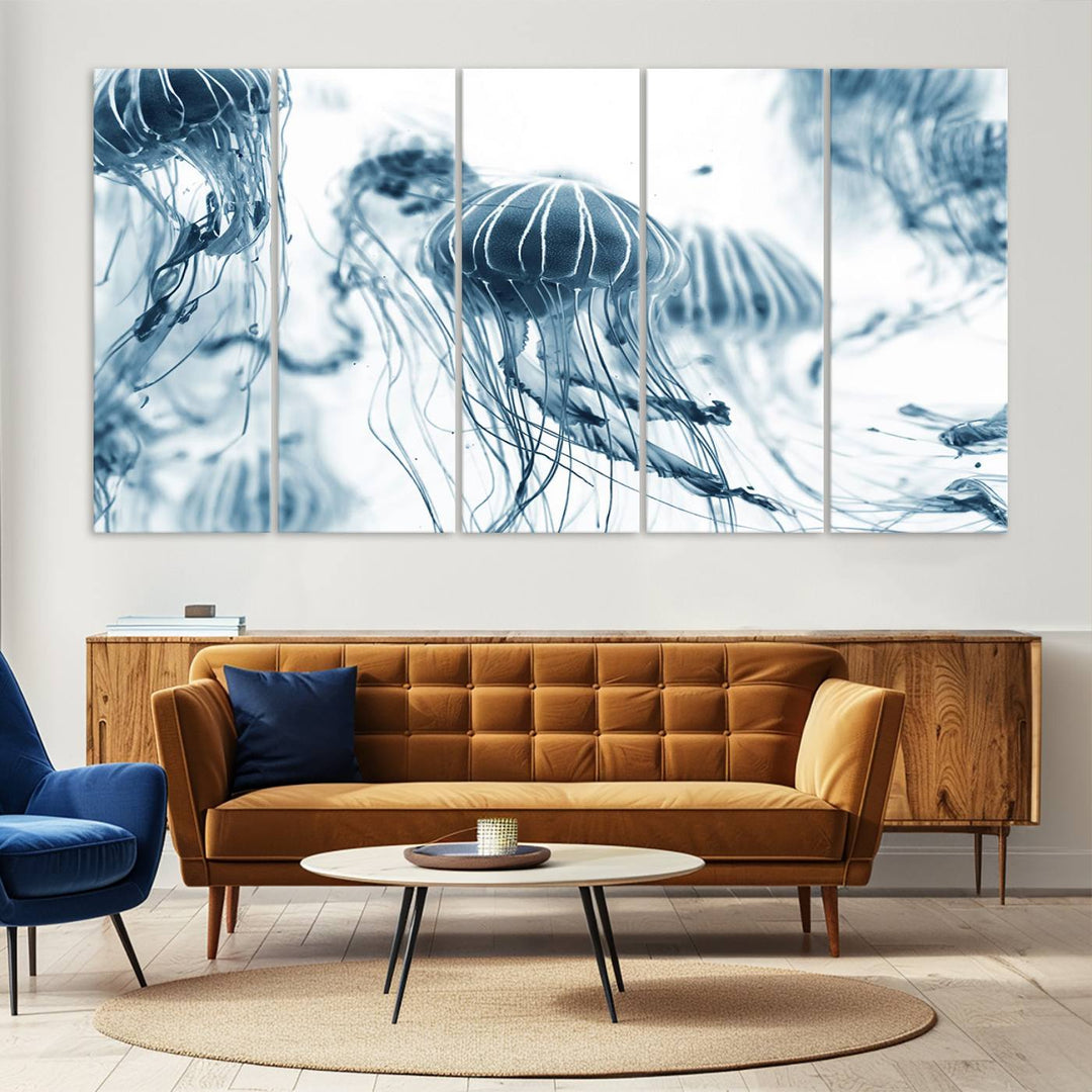 Abstract Jellyfish Wall Art Canvas Print