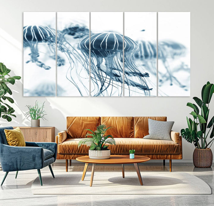 Abstract Jellyfish Wall Art Canvas Print