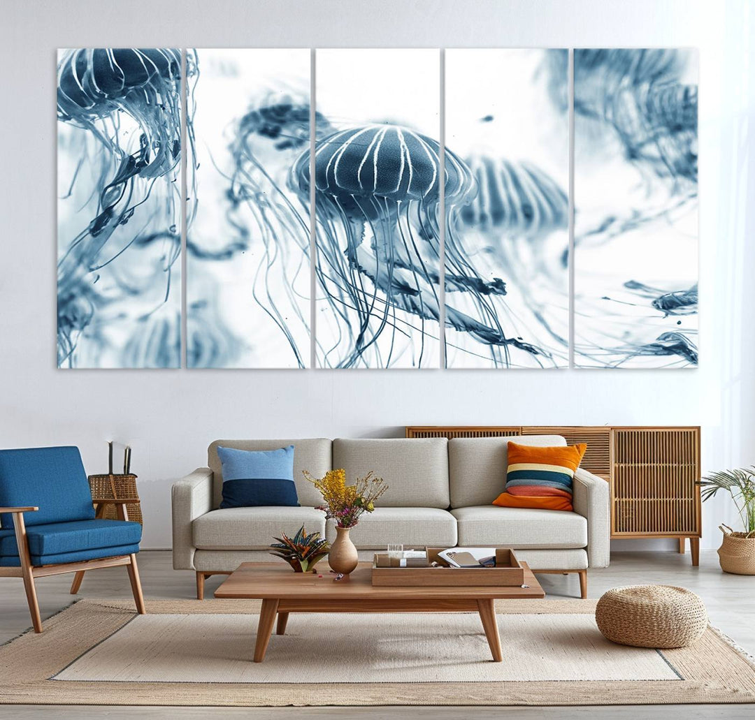 Abstract Jellyfish Wall Art Canvas Print