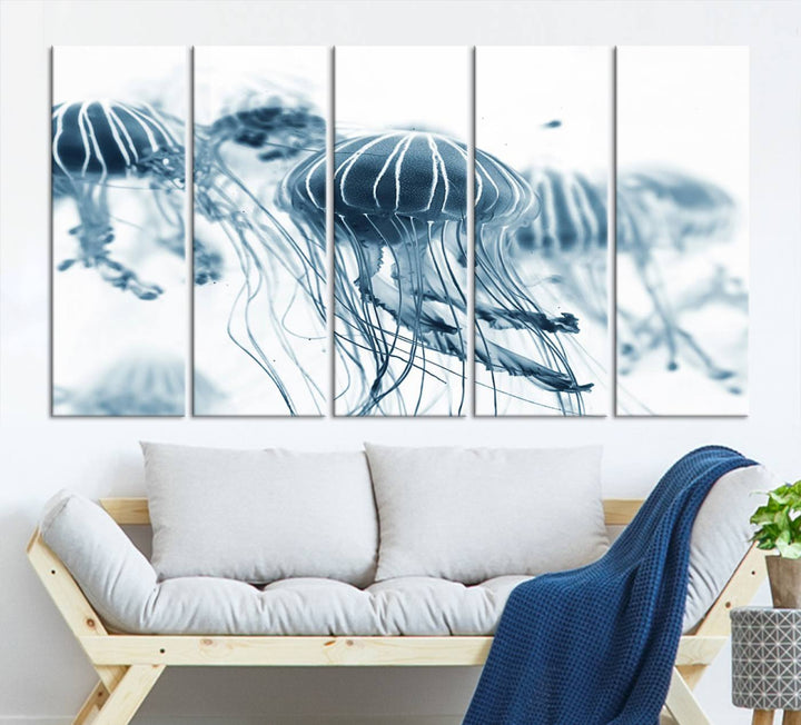 Abstract Jellyfish Wall Art Canvas Print