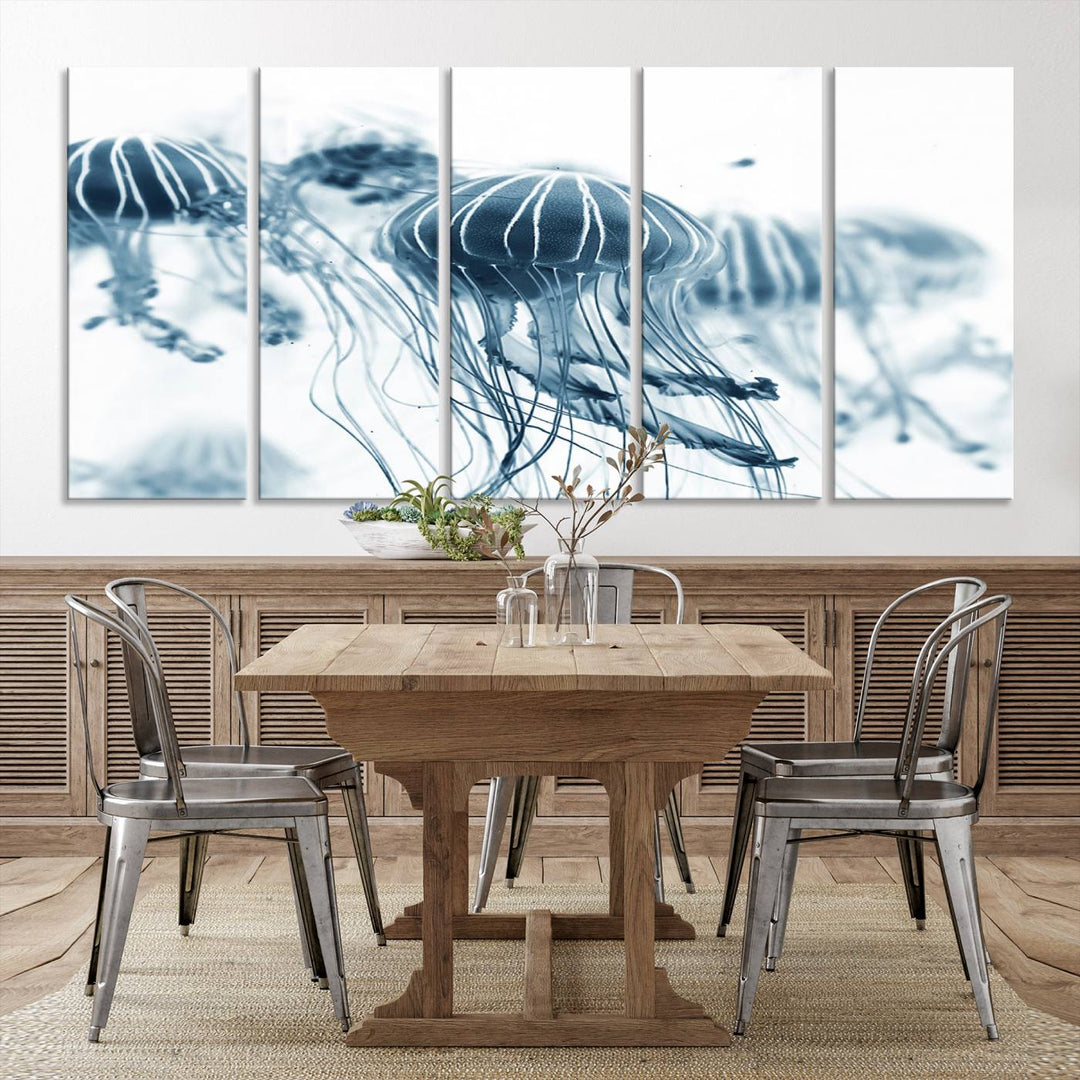 Abstract Jellyfish Wall Art Canvas Print