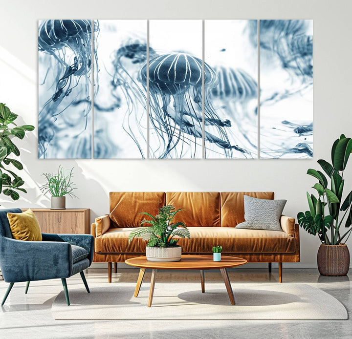 Abstract Jellyfish Wall Art Canvas Print