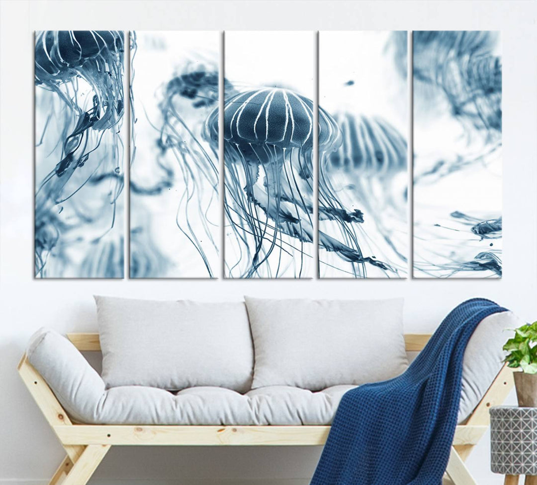 Abstract Jellyfish Wall Art Canvas Print