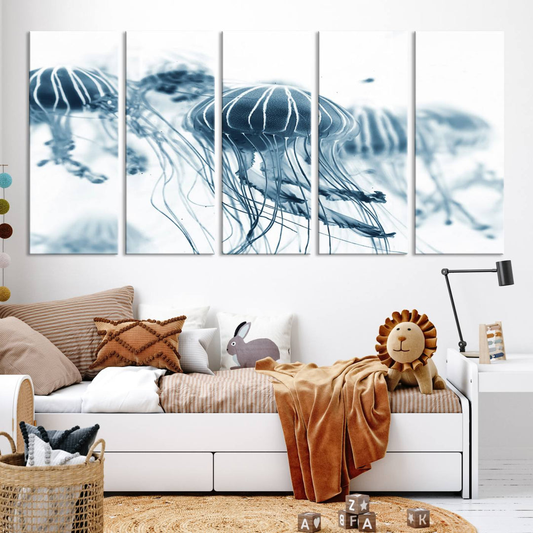 Abstract Jellyfish Wall Art Canvas Print