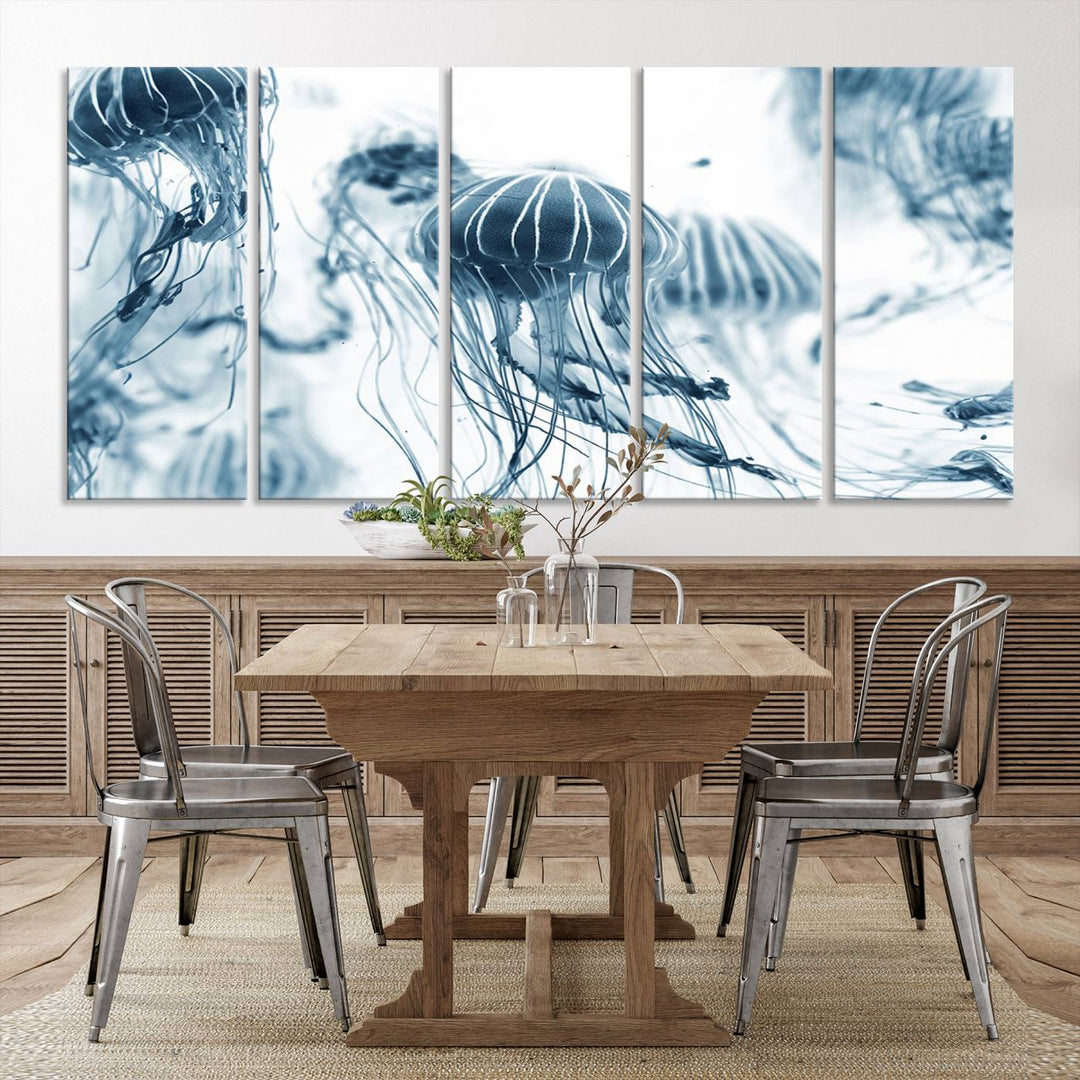 Abstract Jellyfish Wall Art Canvas Print