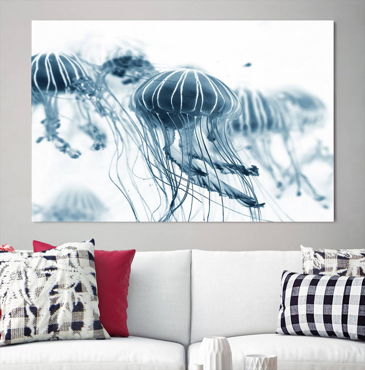 Abstract Jellyfish Wall Art Canvas Print