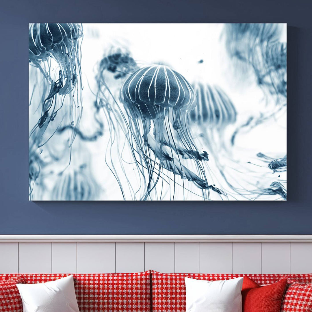 Abstract Jellyfish Wall Art Canvas Print