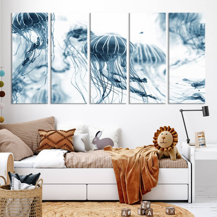 Abstract Jellyfish Wall Art Canvas Print