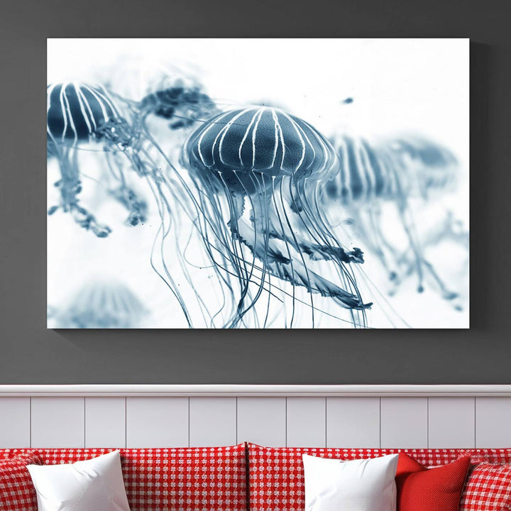 Abstract Jellyfish Wall Art Canvas Print