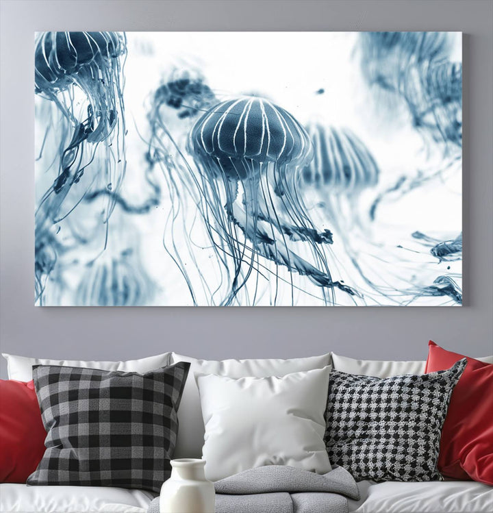 Abstract Jellyfish Wall Art Canvas Print