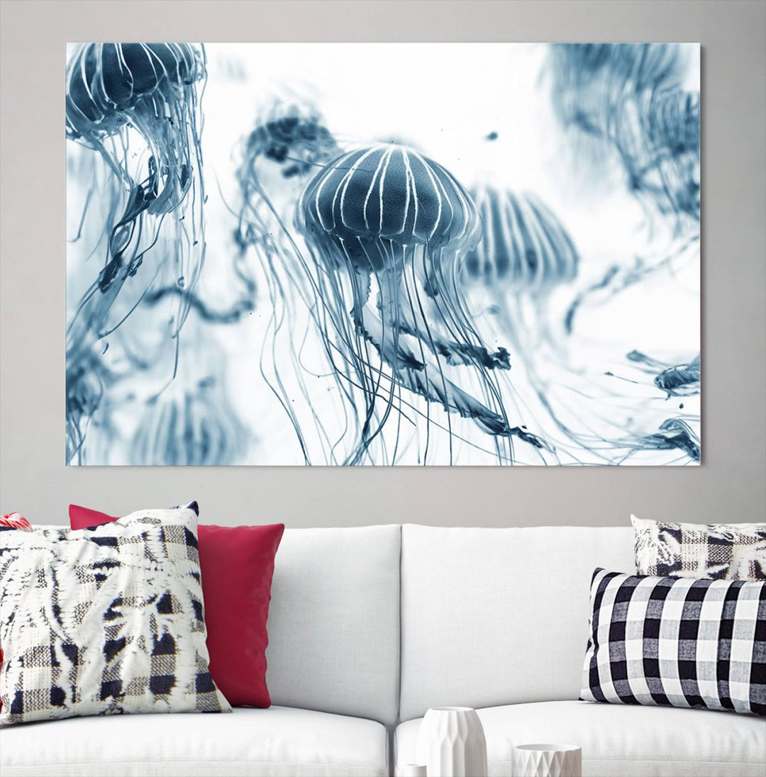 Abstract Jellyfish Wall Art Canvas Print