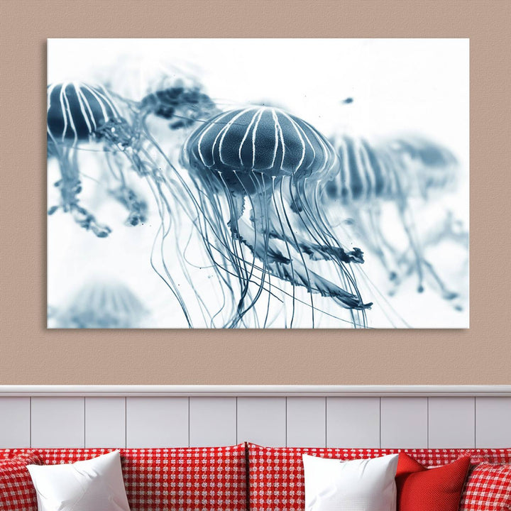 Abstract Jellyfish Wall Art Canvas Print