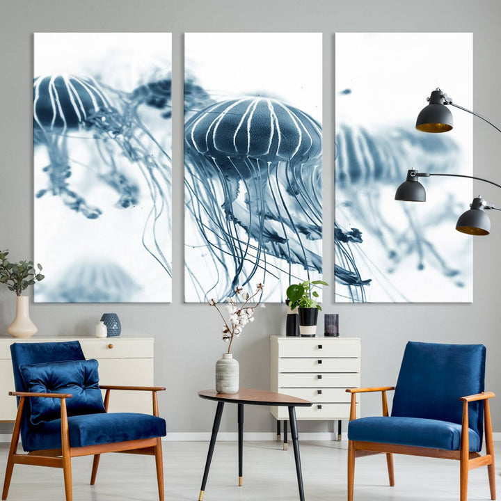 Abstract Jellyfish Wall Art Canvas Print