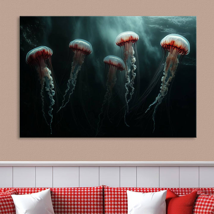 Abstract Jellyfish Wall Art Canvas Print