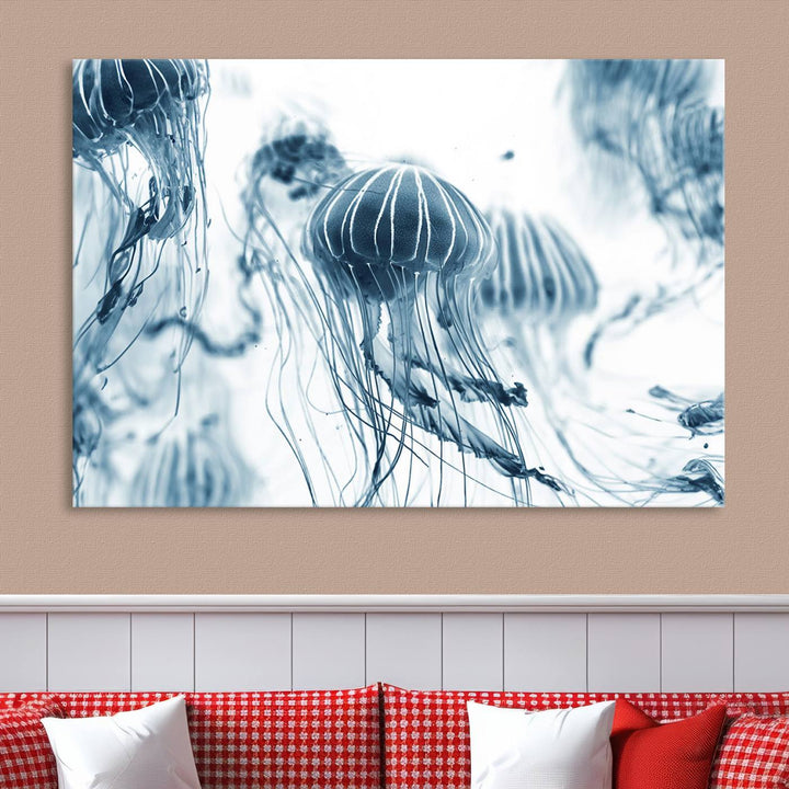 Abstract Jellyfish Wall Art Canvas Print