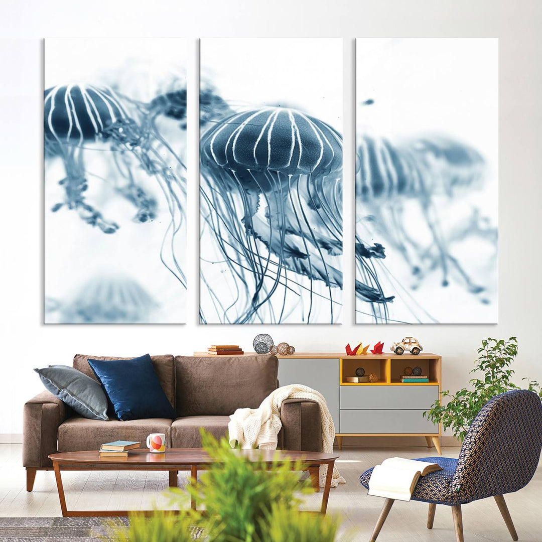 Abstract Jellyfish Wall Art Canvas Print