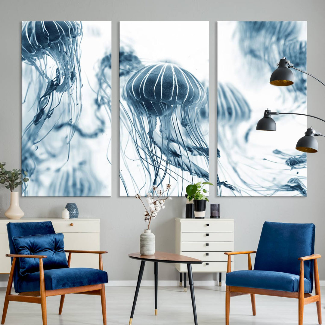 Abstract Jellyfish Wall Art Canvas Print