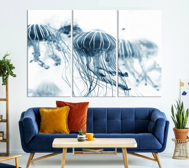 Abstract Jellyfish Wall Art Canvas Print