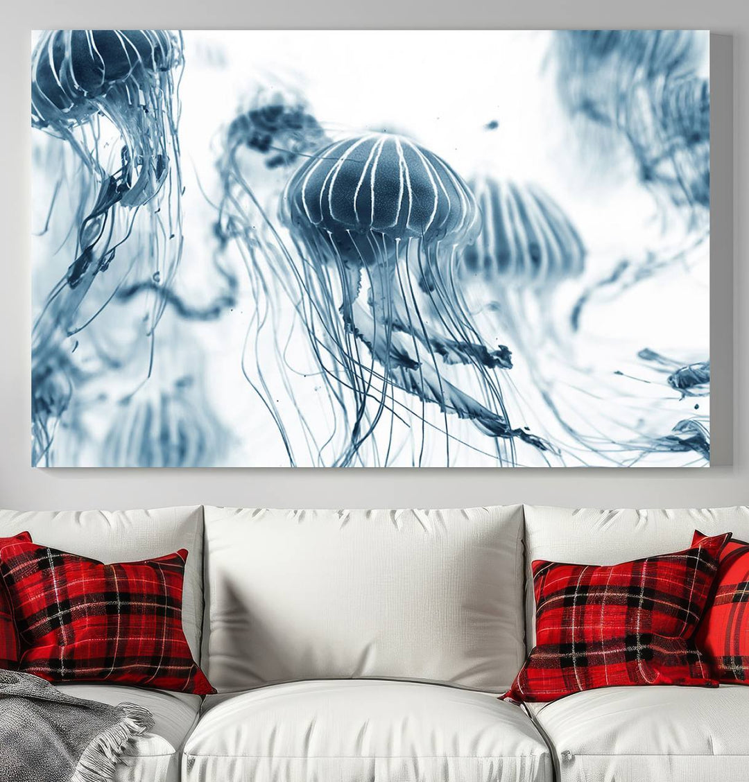 Abstract Jellyfish Wall Art Canvas Print