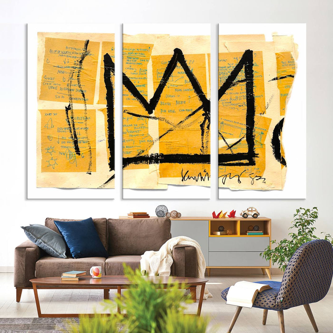 Abstract King Basquite Wall Art Canvas Print