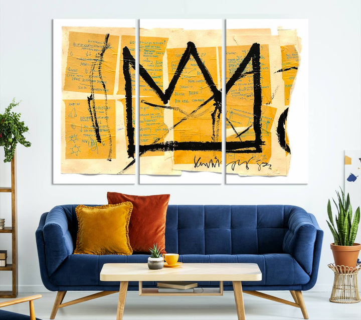 Abstract King Basquite Wall Art Canvas Print