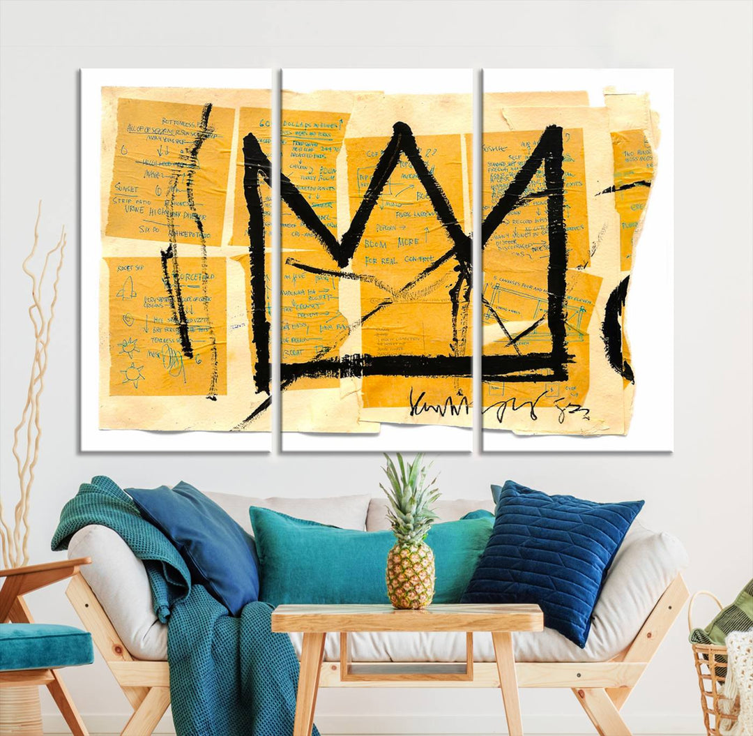 Abstract King Basquite Wall Art Canvas Print