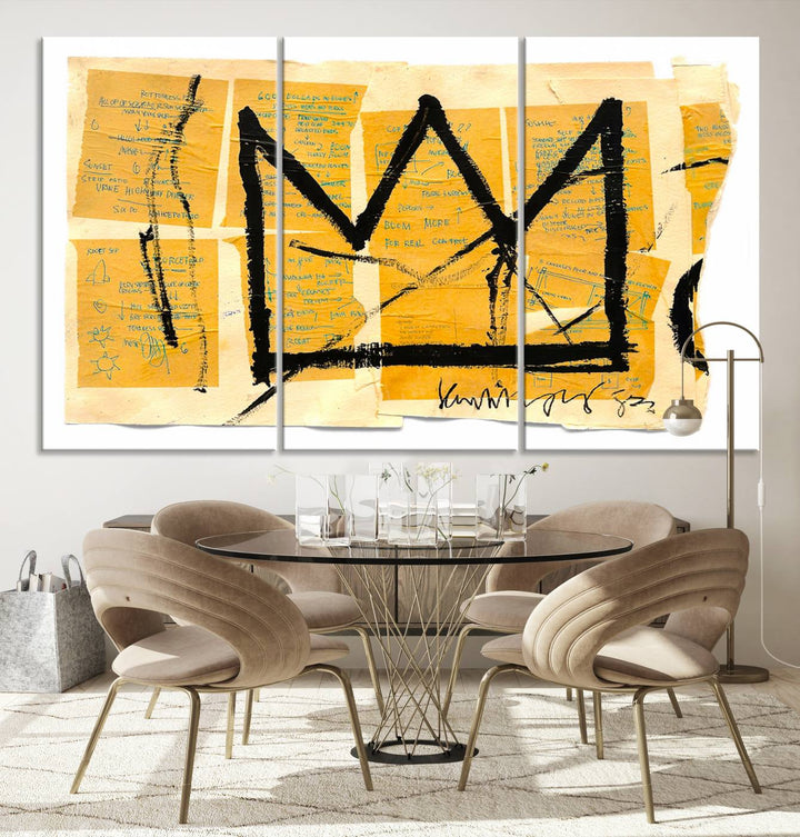 Abstract King Basquite Wall Art Canvas Print