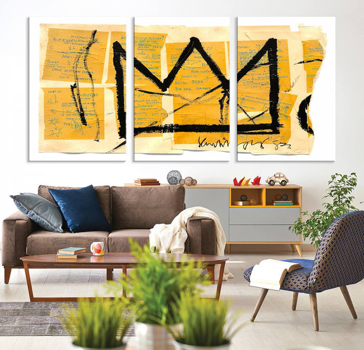 Abstract King Basquite Wall Art Canvas Print