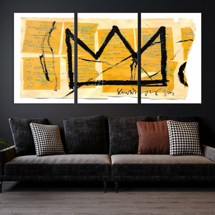 Abstract King Basquite Wall Art Canvas Print