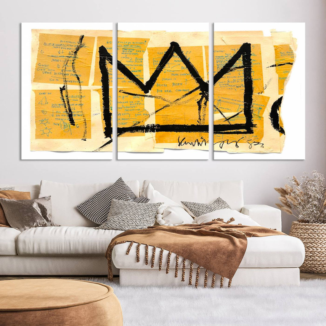 Abstract King Basquite Wall Art Canvas Print