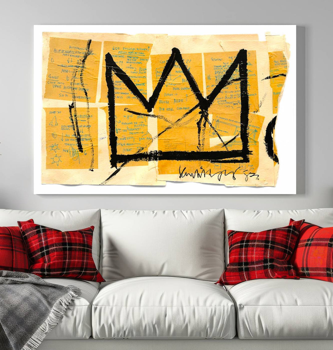 Abstract King Basquite Wall Art Canvas Print