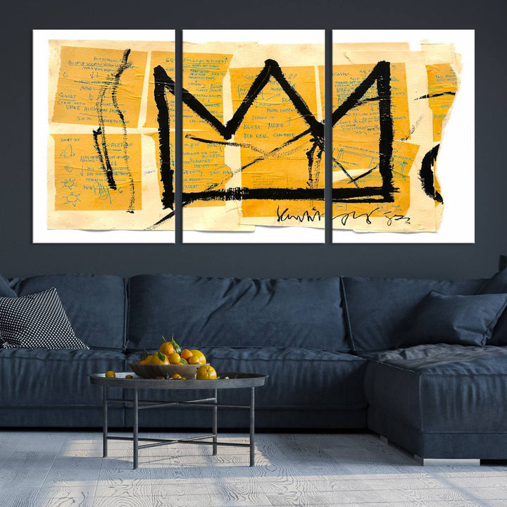 Abstract King Basquite Wall Art Canvas Print