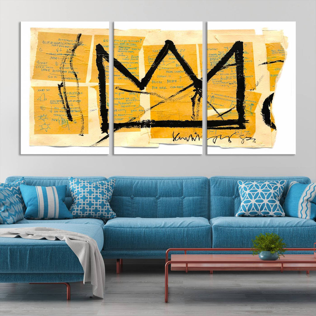 Abstract King Basquite Wall Art Canvas Print