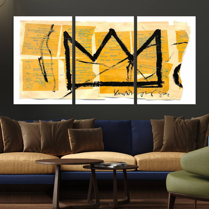 Abstract King Basquite Wall Art Canvas Print