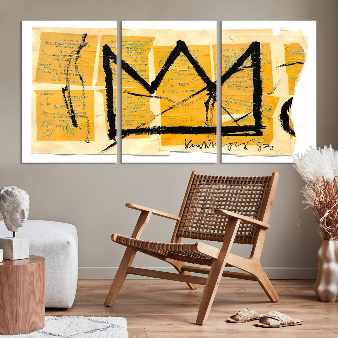 Abstract King Basquite Wall Art Canvas Print