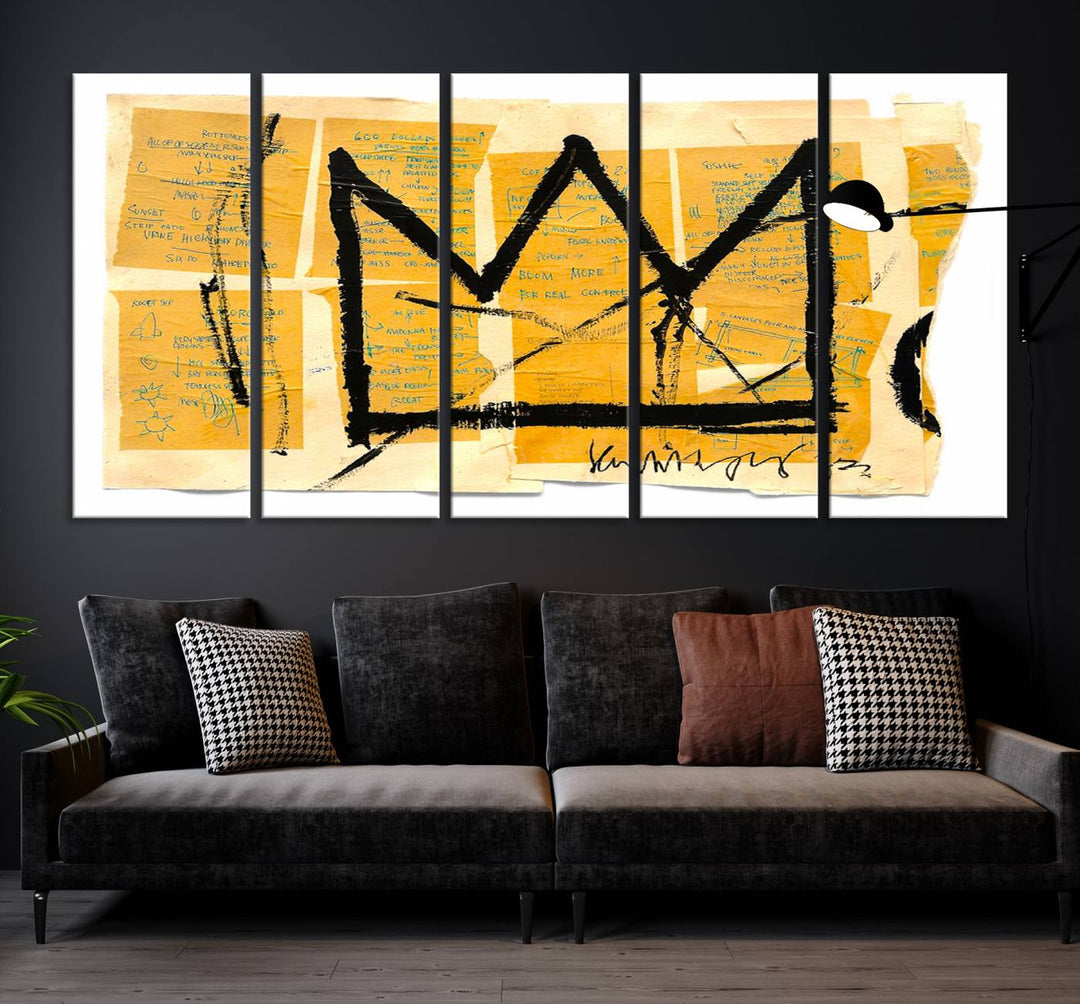 Abstract King Basquite Wall Art Canvas Print