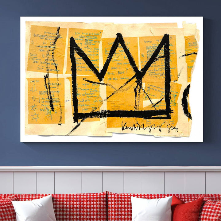 Abstract King Basquite Wall Art Canvas Print