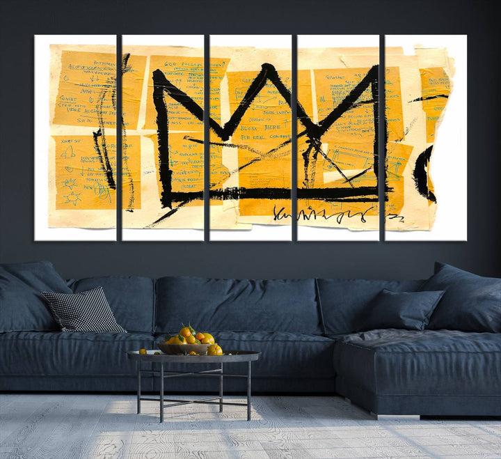 Abstract King Basquite Wall Art Canvas Print