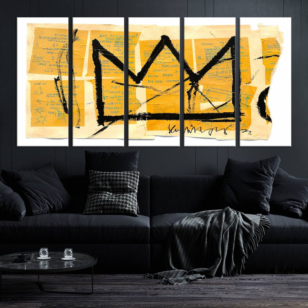 Abstract King Basquite Wall Art Canvas Print