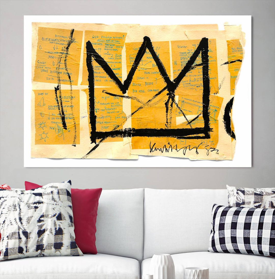 Abstract King Basquite Wall Art Canvas Print