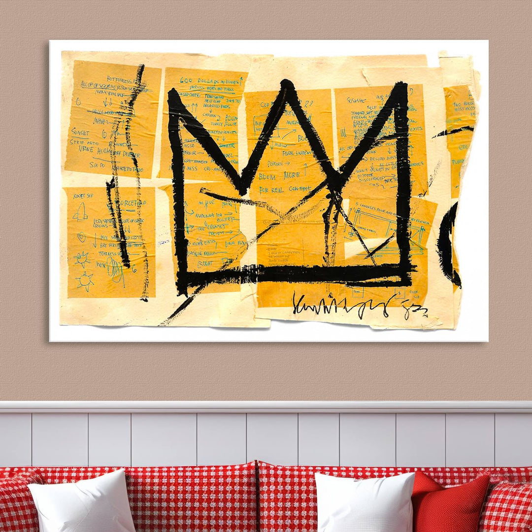 Abstract King Basquite Wall Art Canvas Print