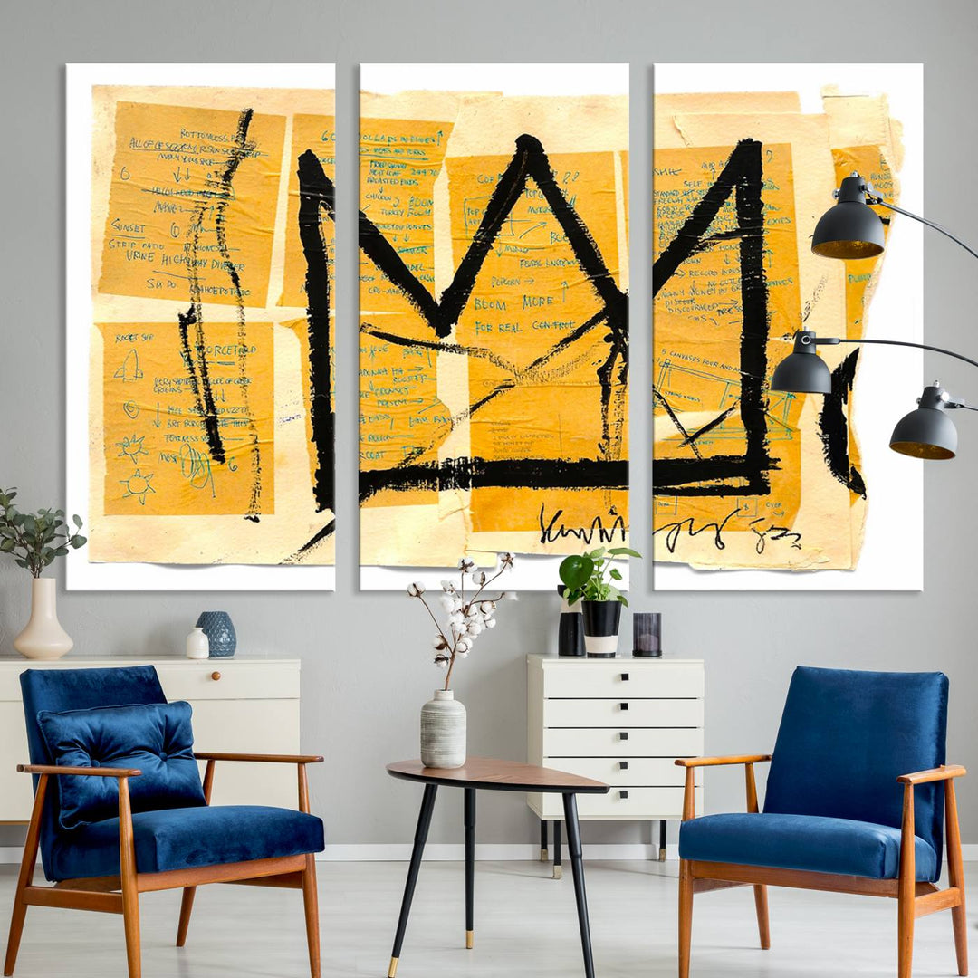 Abstract King Basquite Wall Art Canvas Print