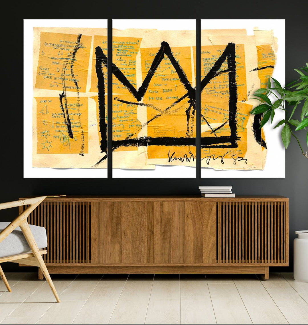 Abstract King Basquite Wall Art Canvas Print