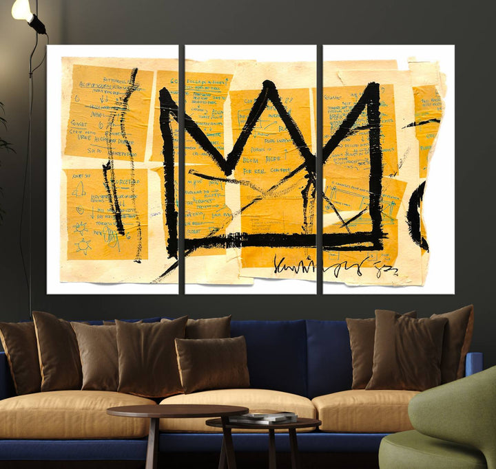 Abstract King Basquite Wall Art Canvas Print