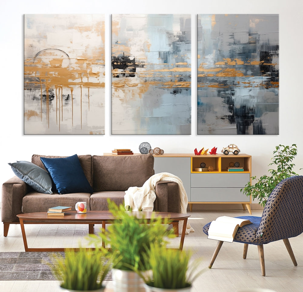 Abstract Landscape Wall Art Printed Wall Decor Original Canvas Print Large Wall Hanging