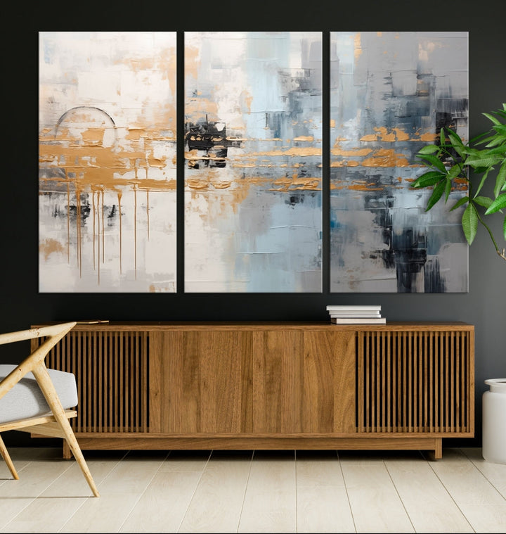 Abstract Landscape Wall Art Printed Wall Decor Original Canvas Print Large Wall Hanging