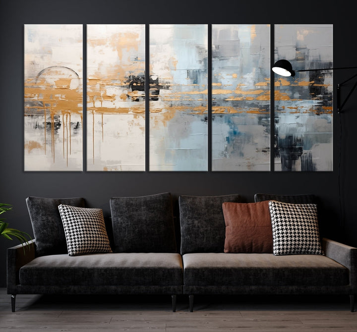 Abstract Landscape Wall Art Printed Wall Decor Original Canvas Print Large Wall Hanging