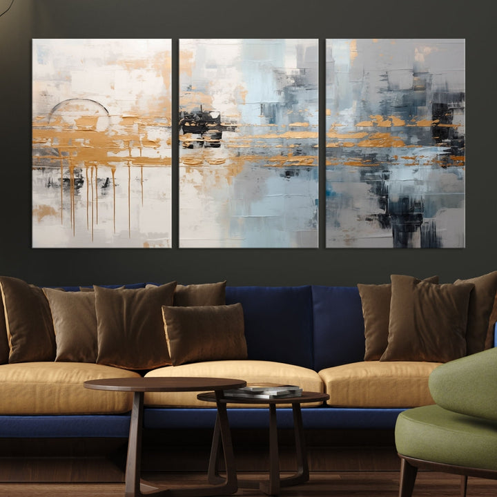 Abstract Landscape Wall Art Printed Wall Decor Original Canvas Print Large Wall Hanging